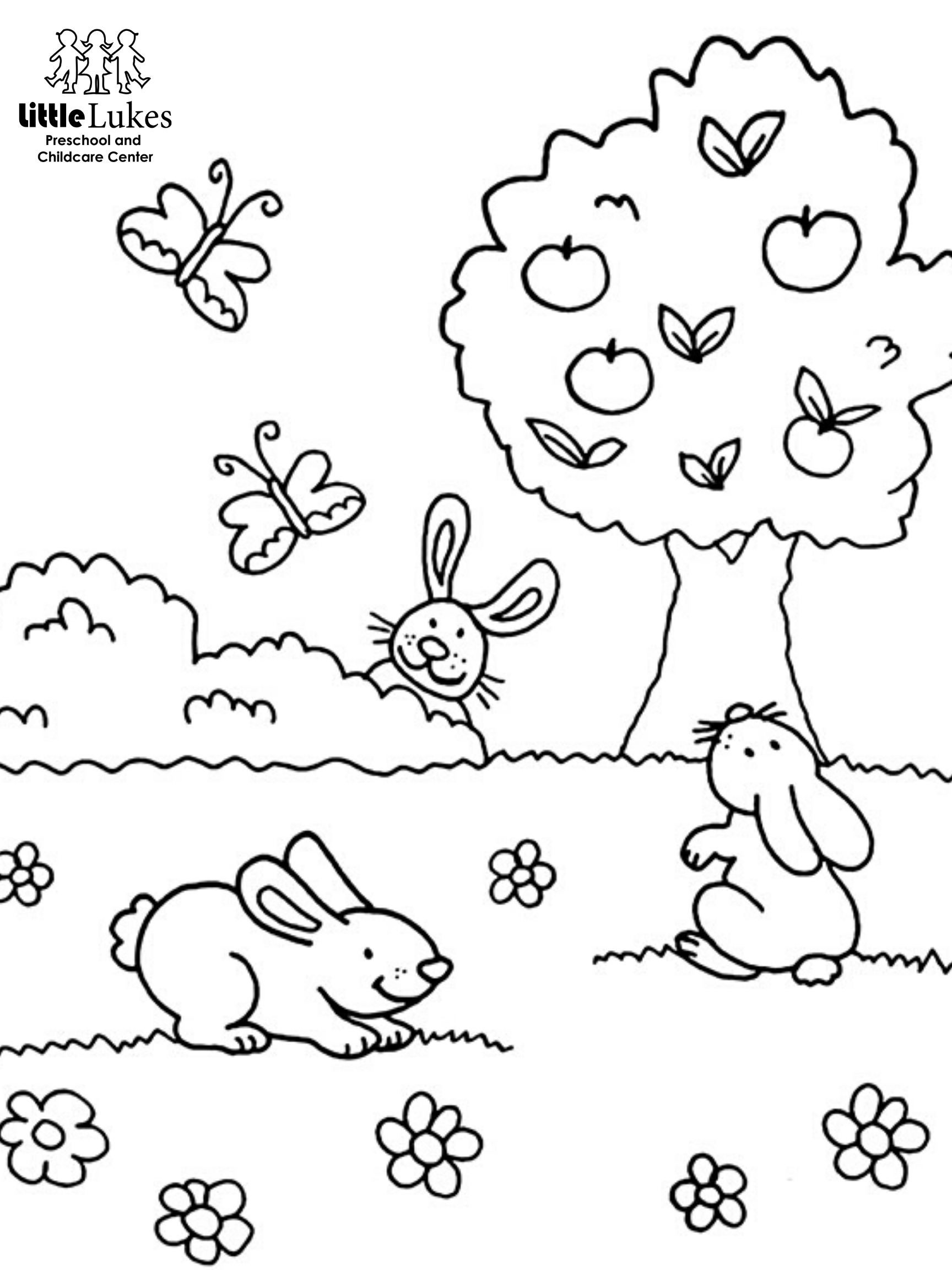 FREE Spring Coloring Pages   Little Lukes Preschool and Childcare ...
